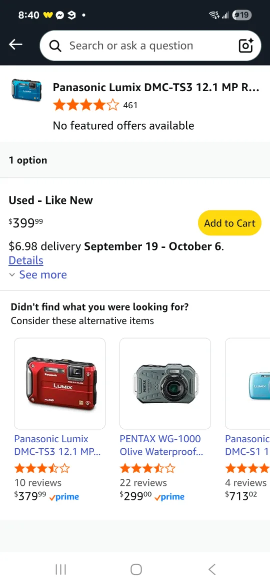 Panasonic Lumix DMC-TS4 Blue Waterproof Camera image indicator(6)
