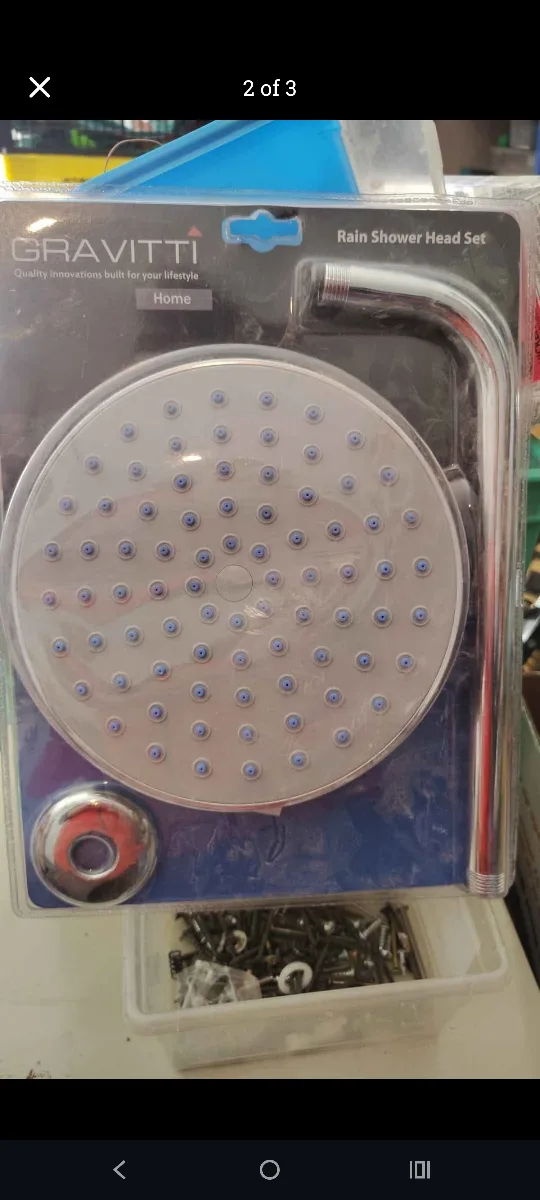 Gravitti Rain Shower Head Set - New in Box thumbnail