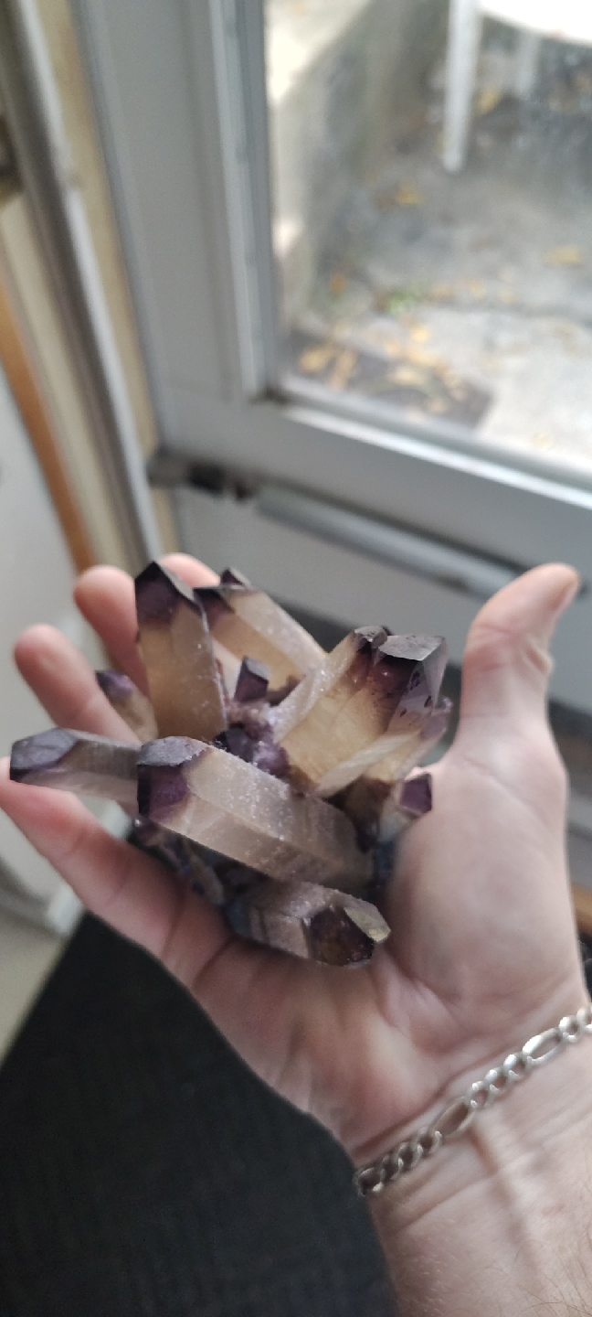 Amethyst Cactus Quartz Crystal Cluster - photo 2