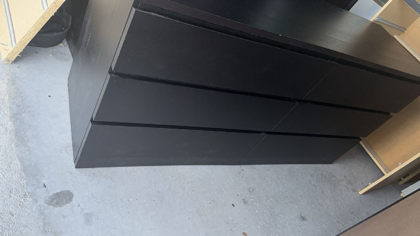 IKEA MALM Black 6-DRAWER DRESSER