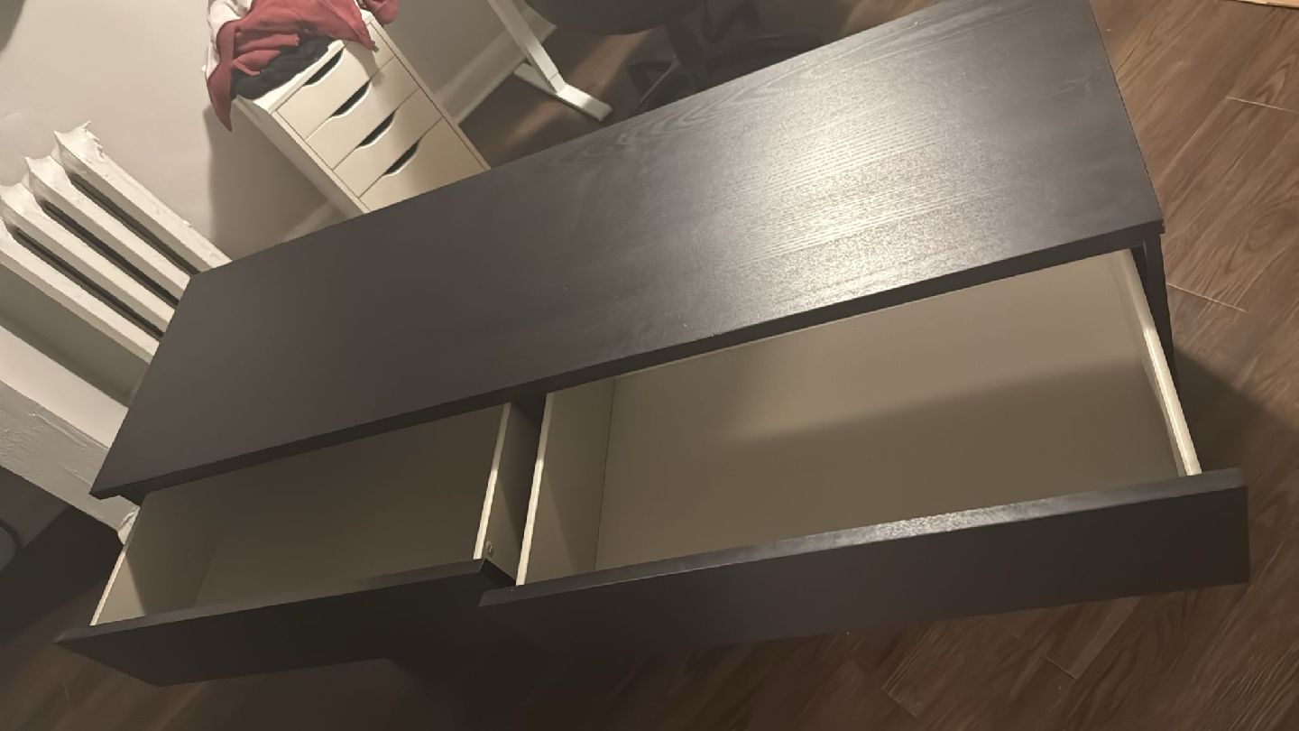 IKEA MALM Black 6-DRAWER DRESSER - photo 2