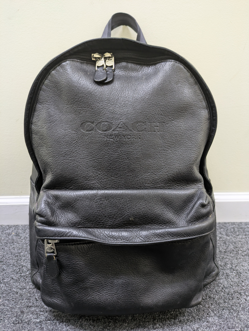 Authentic Black leather Coach weekender duffel bag & backpack - photo 3