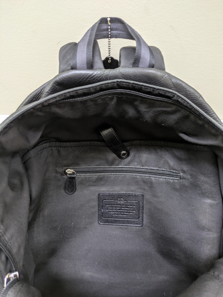 Authentic Black leather Coach weekender duffel bag & backpack - photo 4