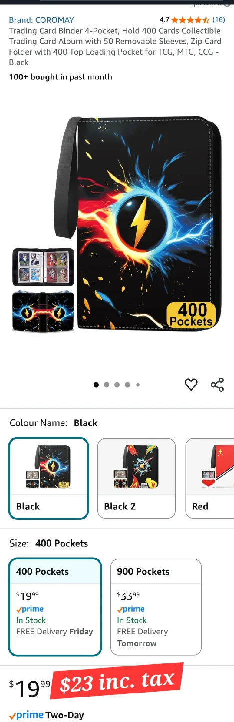 Trading Card Binder 4-Pocket 400 slots *new image indicator(4)