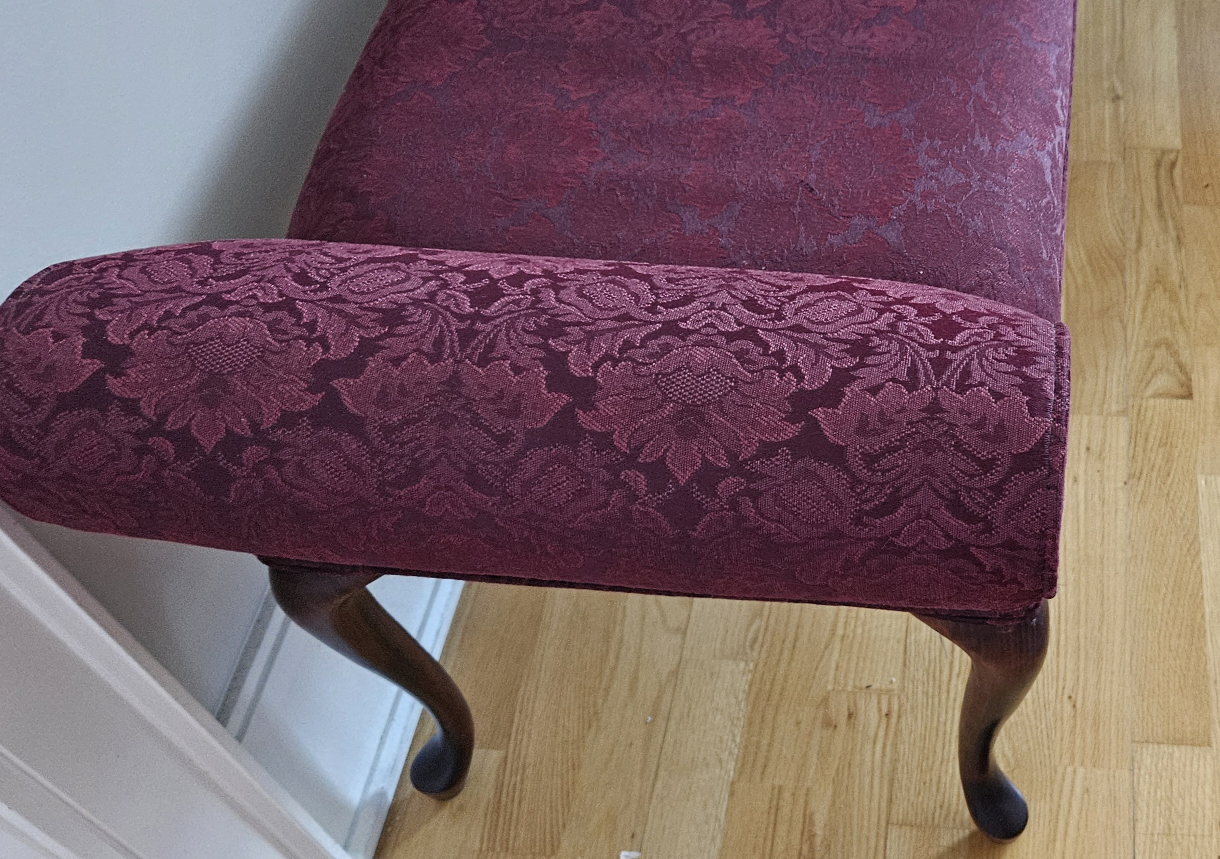 Burgundy Floral Pattern Bench 48x17x22 - photo 2