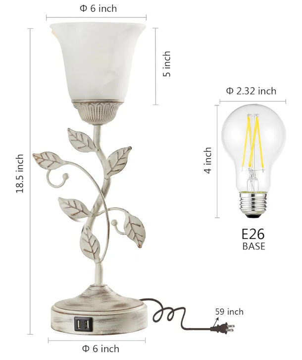 3-Way Dimmable Touch Control Table Lamp - photo 2
