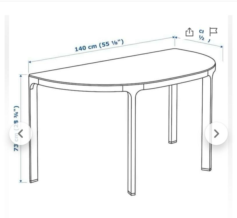 IKEA Bekant Half-Moon Desk - 55 1/8" - photo 2
