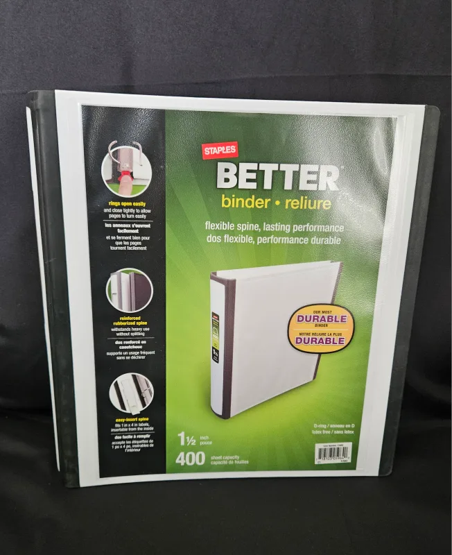 Staples Better Binder - 1 1/2 Inch white thumbnail