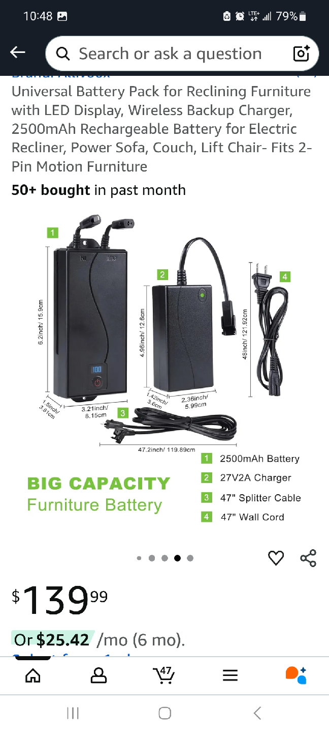 Reclining Furniture Universal Battery Pack