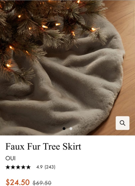 OUI Faux Fur Tree Skirt - photo 2