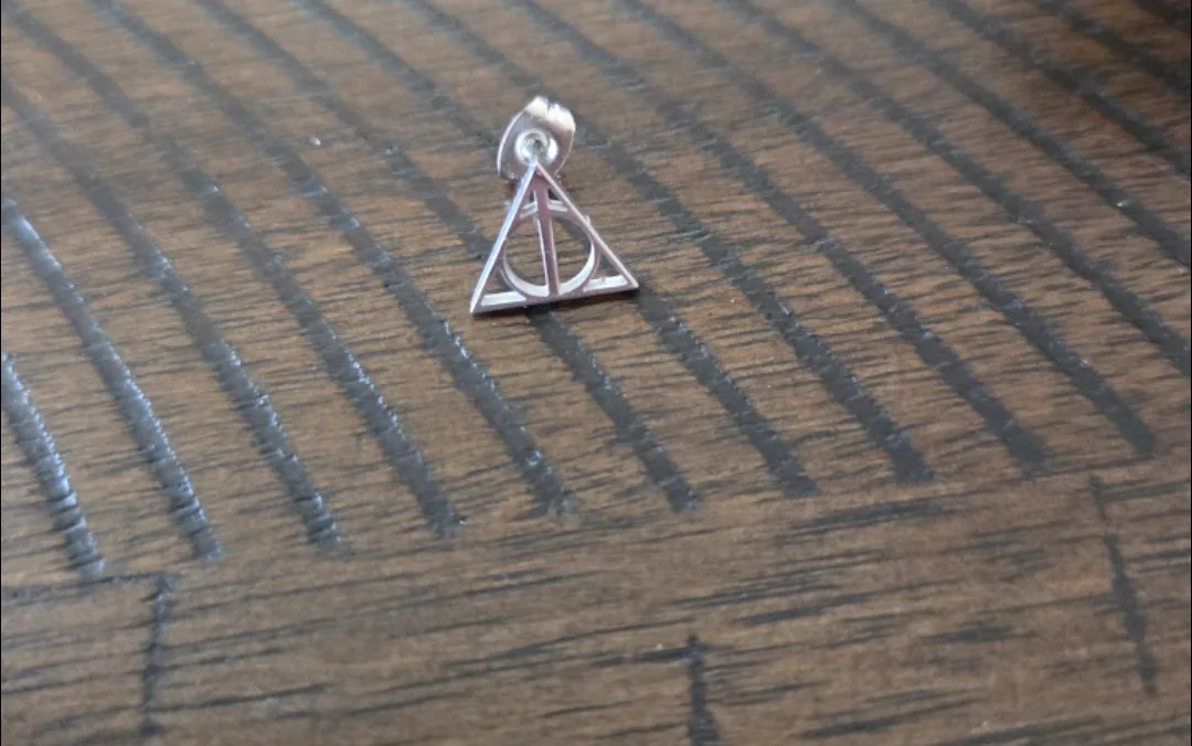 Harry Potter Deathly Hallows Stainless Steel Earrings image indicator(2)