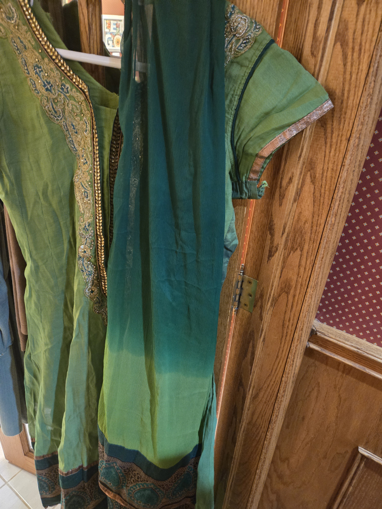 Green Embroidered Indian Dress - photo 5