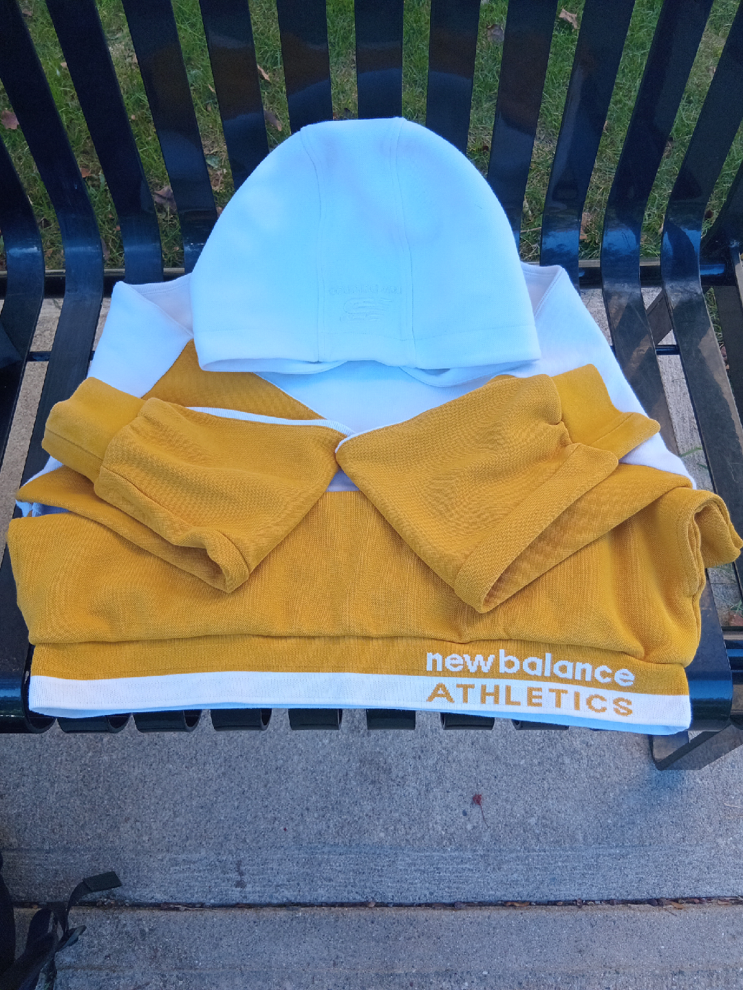 New Balance Athletics Hoodie - Mustard & White