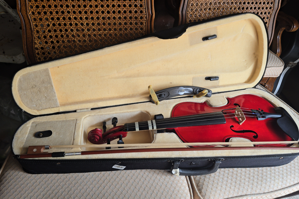 Red Violin with Case