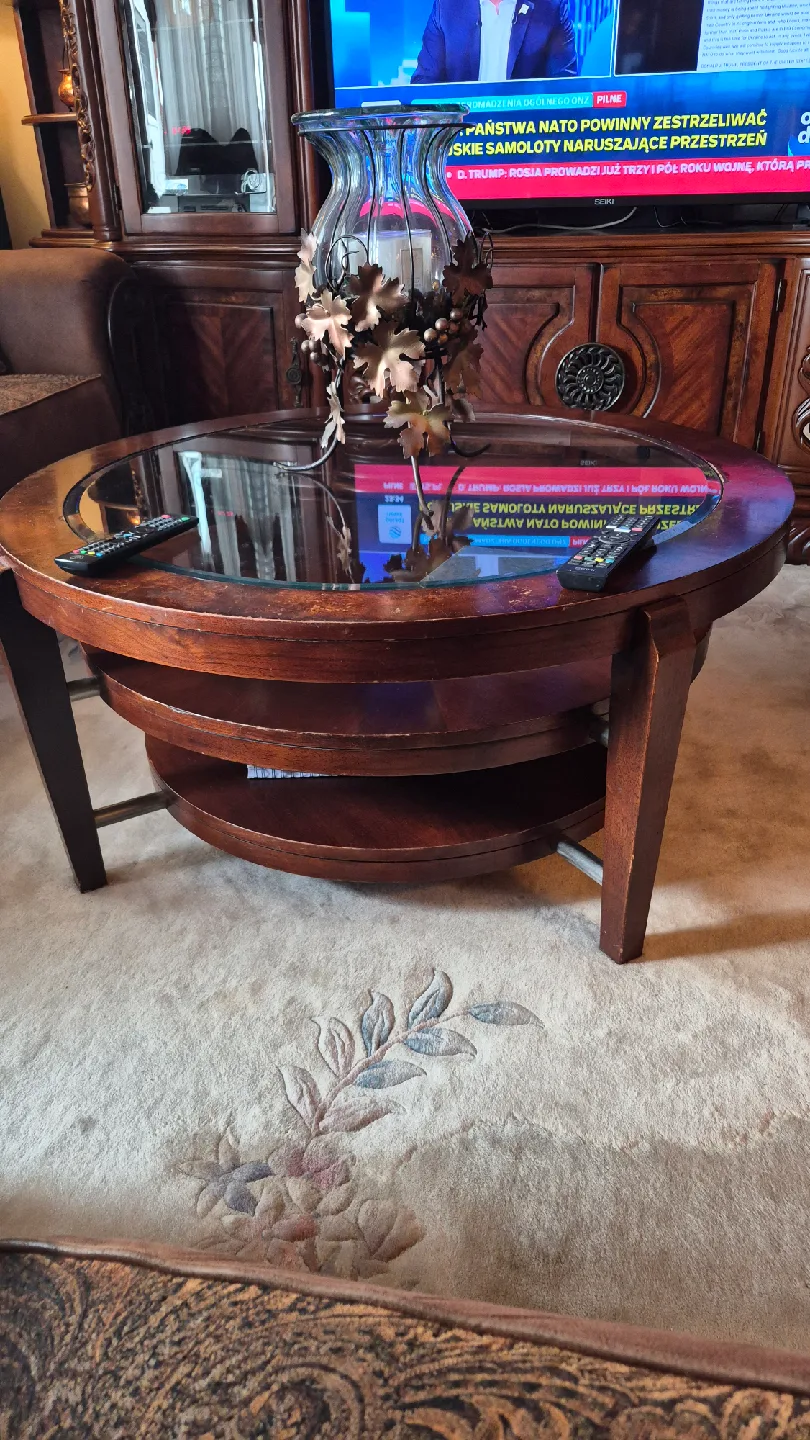 Brown Round Coffee Table thumbnail