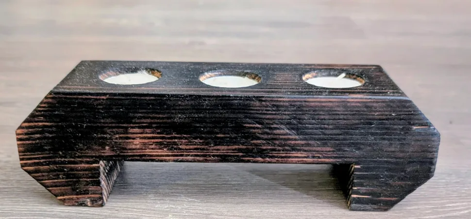 Handcrafted Rustic Candle Holder – Cozy Vibes Included image indicator(2)