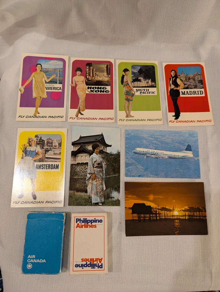 Vintage Airline Playing Cards and Post Cards thumbnail