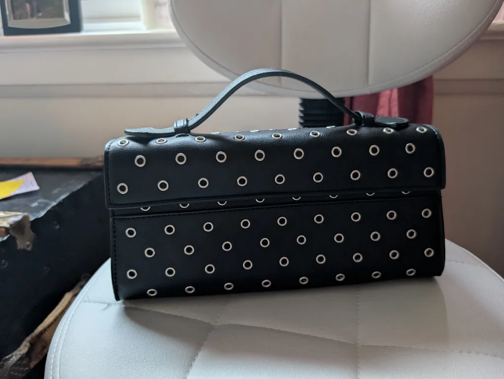 Black Clutch /Purse with Rivet Detail thumbnail