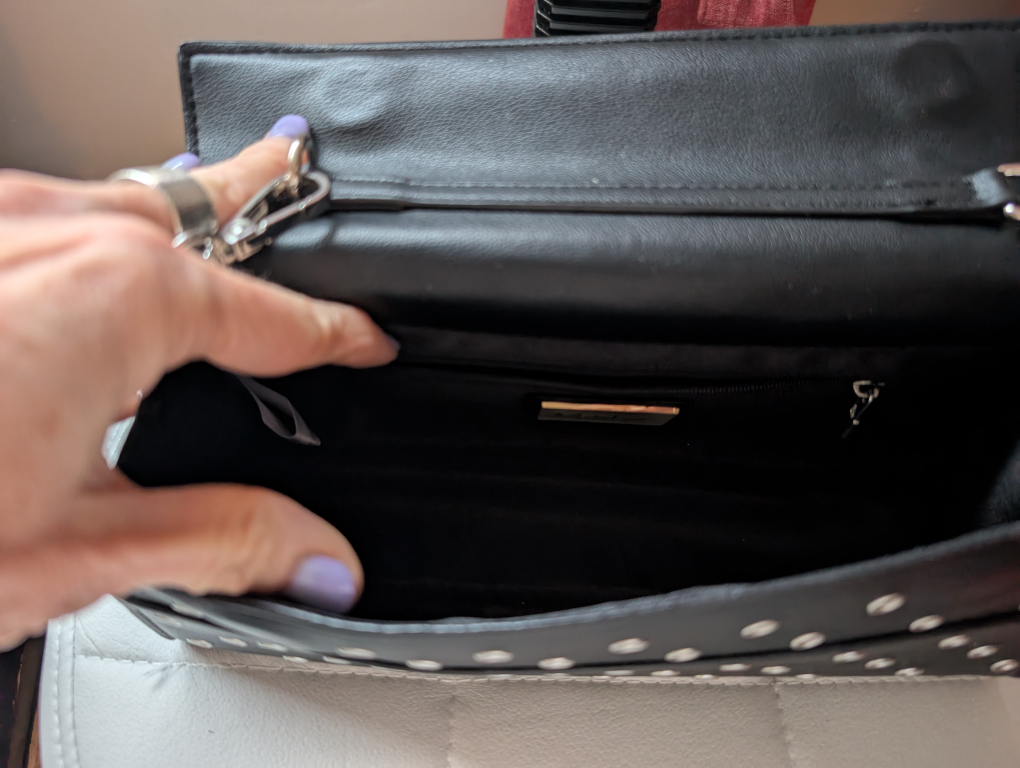 Black Clutch /Purse with Rivet Detail - photo 3