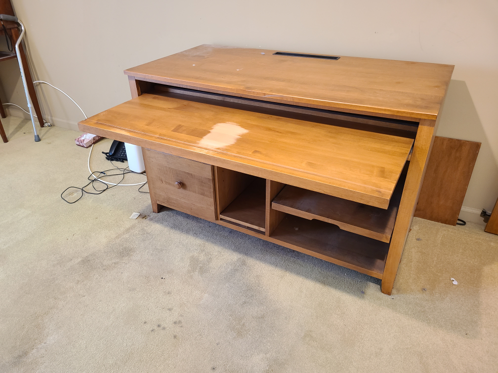 Ethan Allen Wooden Computer Desk with Pull-Out Keyboard Tray - photo 3