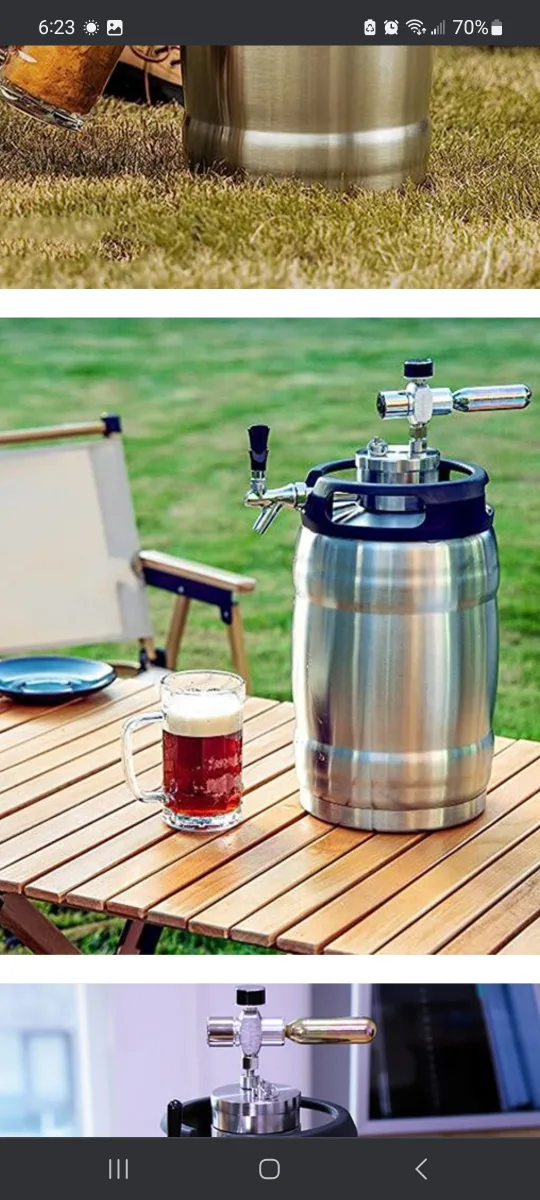 Stainless Steel Party Kegger Beer Dispenser 5L new image indicator(2)