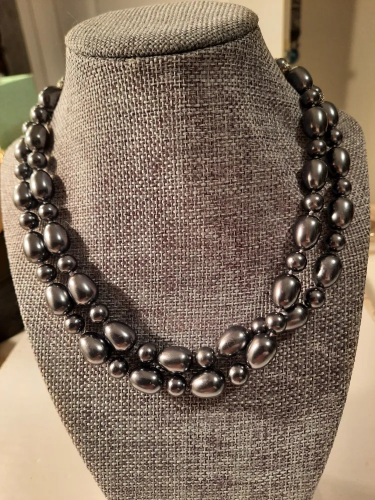 Grey  Monet Beaded  Necklace image indicator(2)