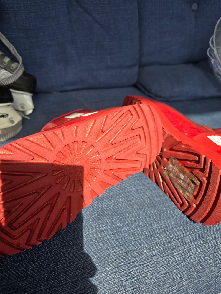 UGG Red Clear Boots, Size 8 new condition worn once image indicator(3)