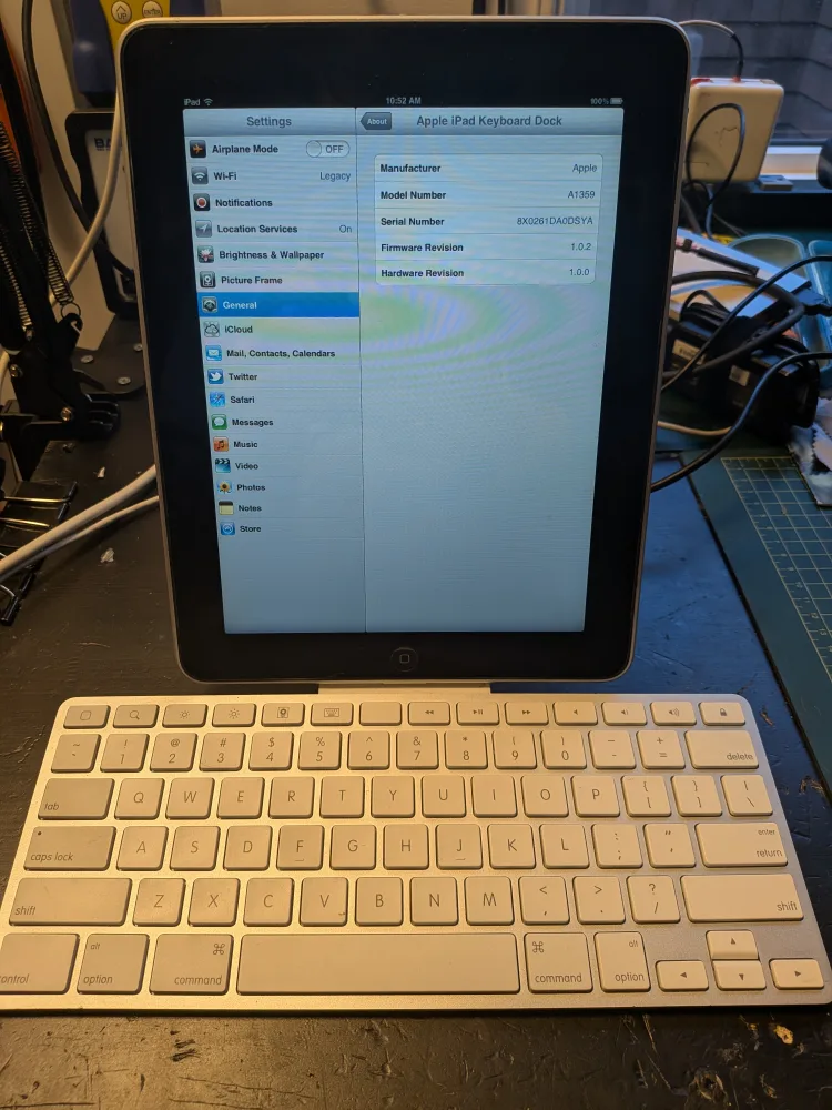Original iPad 1st gen with original dock/keyboard thumbnail