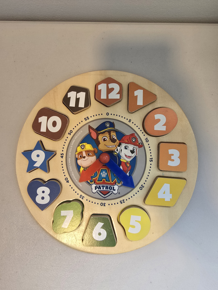 Paw Patrol Wooden Clock Puzzle