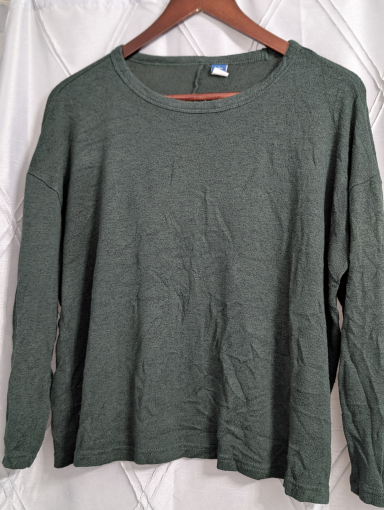 Old Navy Petite Green Long Sleeve Top - Size S
