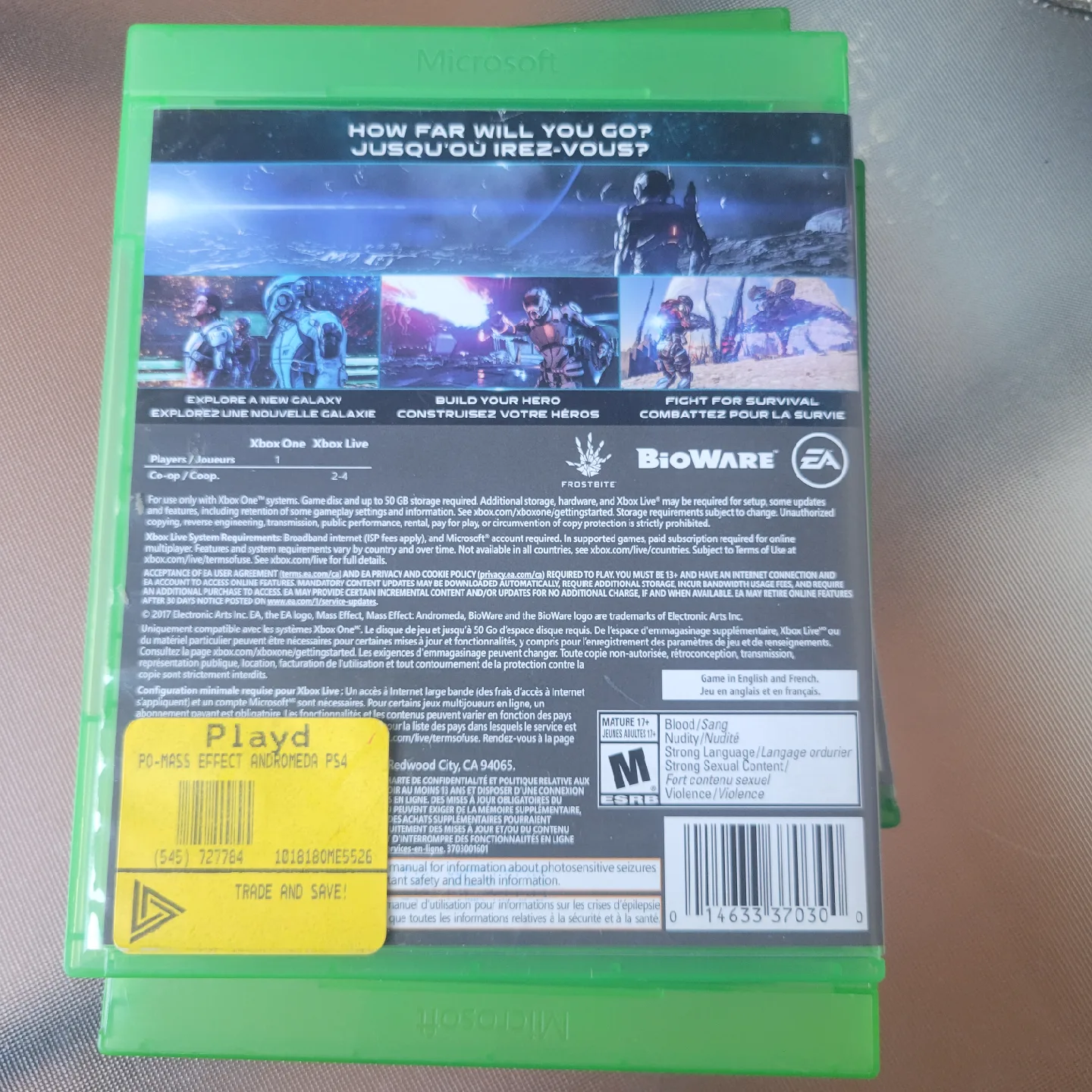 Mass Effect Andromeda Xbox One Game image indicator(2)