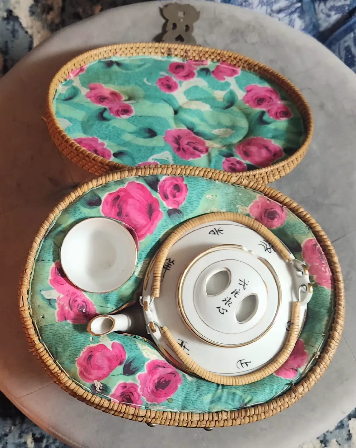 Vintage Asian Style Tea Pot Set image indicator(2)