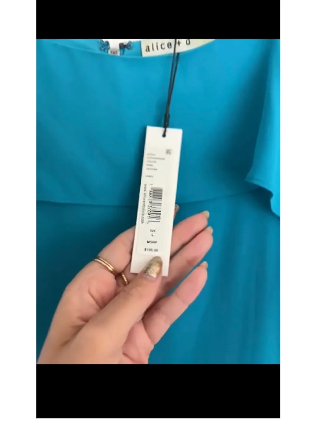 Alice + Olivia Teal Dress image indicator(3)