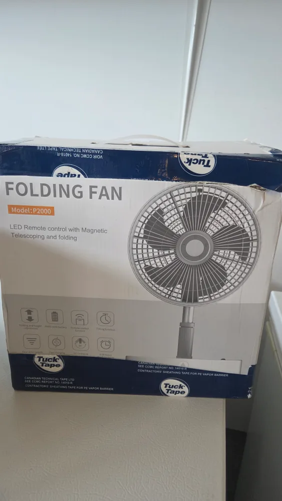 Tuck Tape P2000 Folding Fan - LED, Remote Control thumbnail