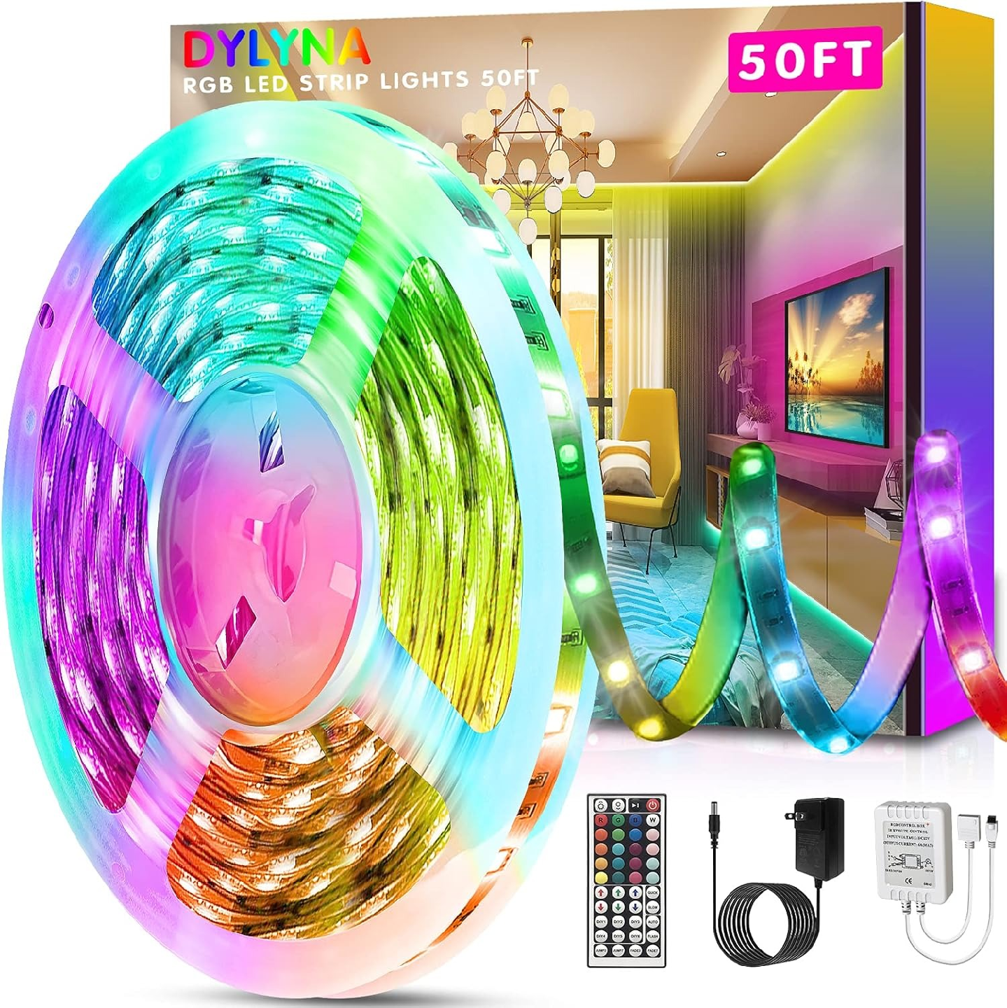 DYLYNA Christmas Lights, 50FT 100 LED Fairy Lights String Lights