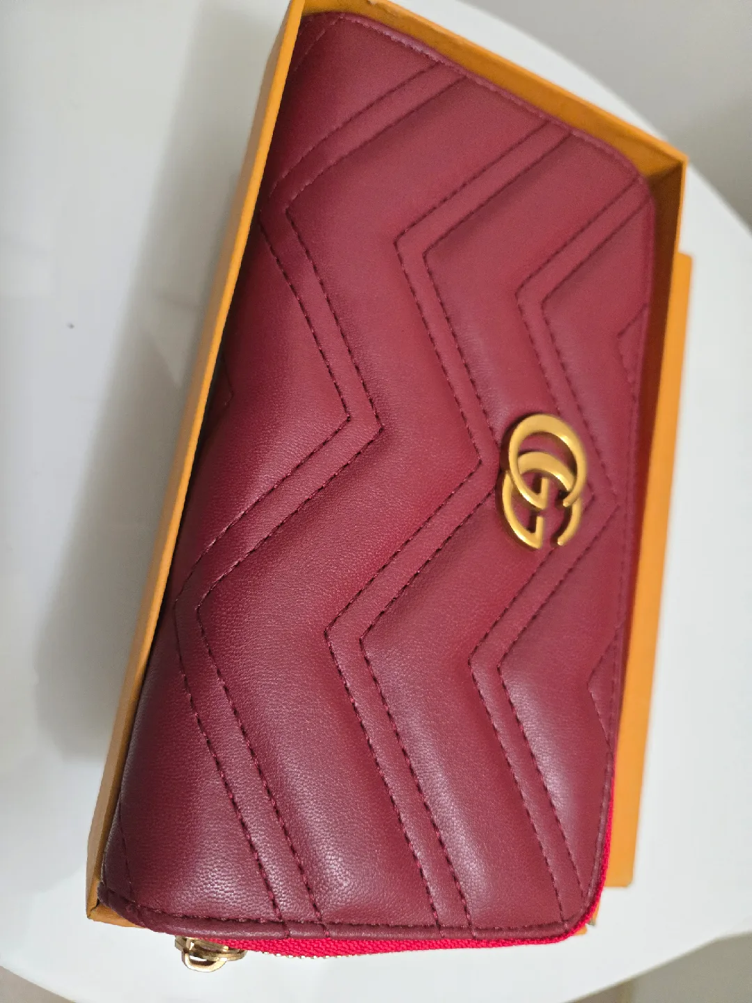 Marmont Leather Wallet - Burgundy thumbnail