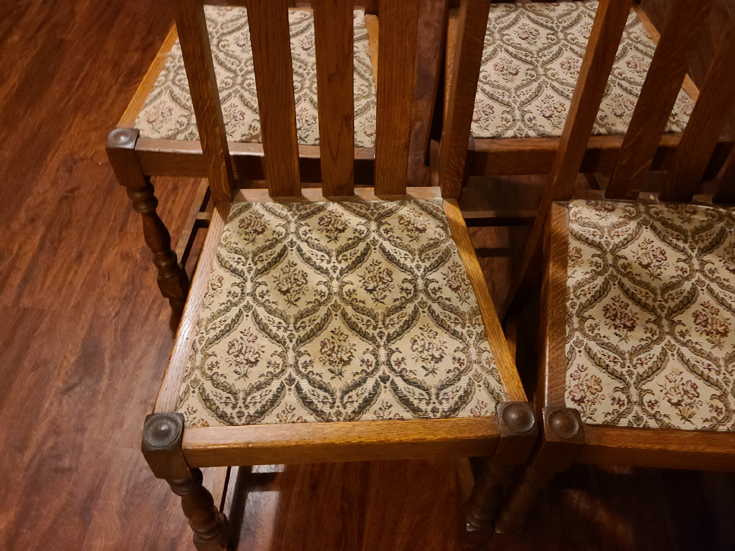 Set of 4 Vintage Wooden Dining Chairs - photo 2