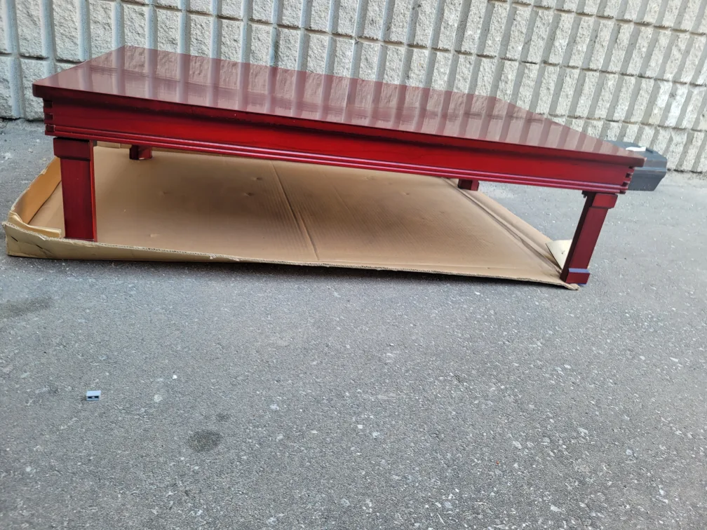 Elegant Wood Coffee Table – Folding Legs thumbnail