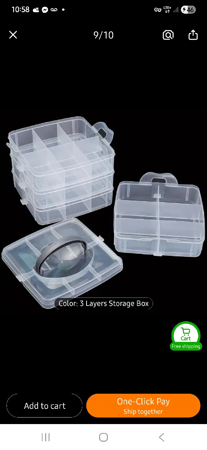 NEW 3 Layers Clear Plastic Storage Box 📦 thumbnail