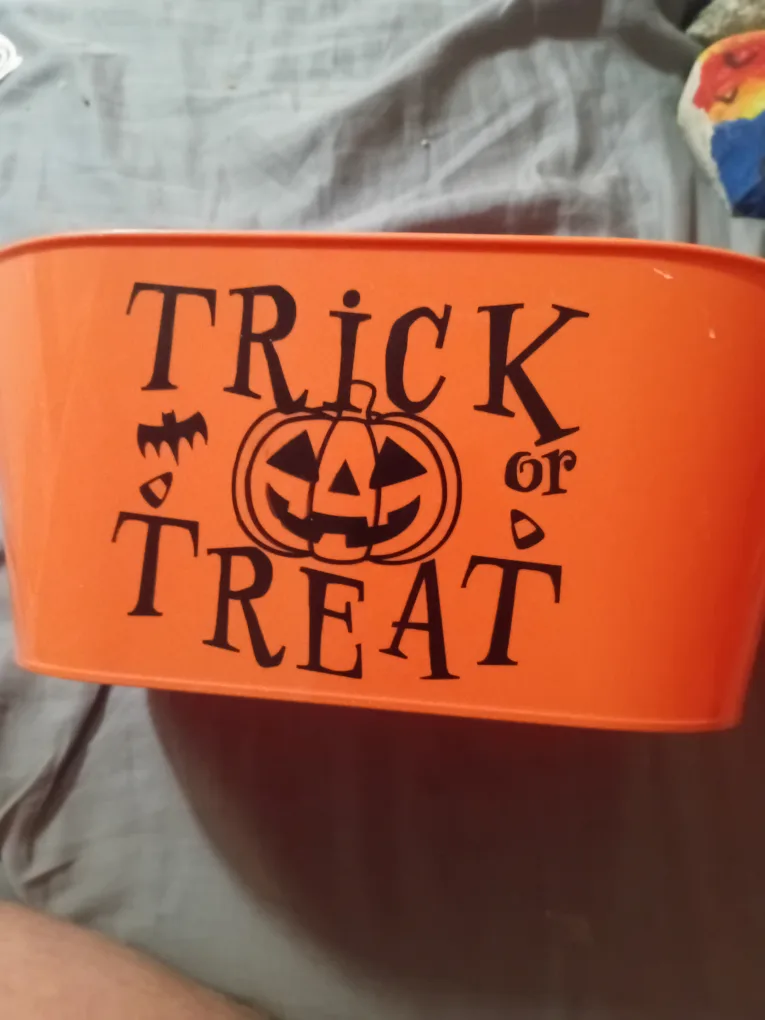 Trick or Treat Halloween Bucket - Orange thumbnail