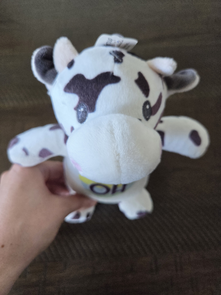 Plush Cow Stuffed Animal - "I Heart OH" - photo 2