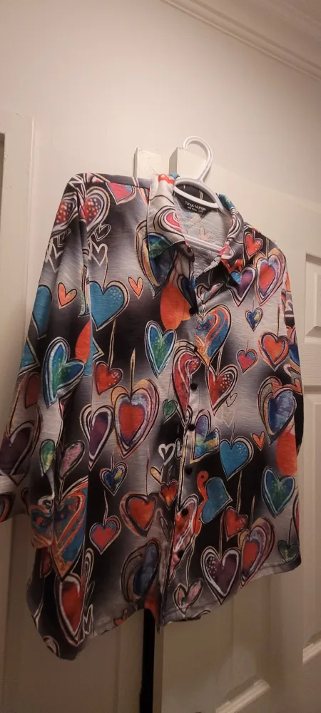 🥕Tango Mango Heart Print Blouse thumbnail