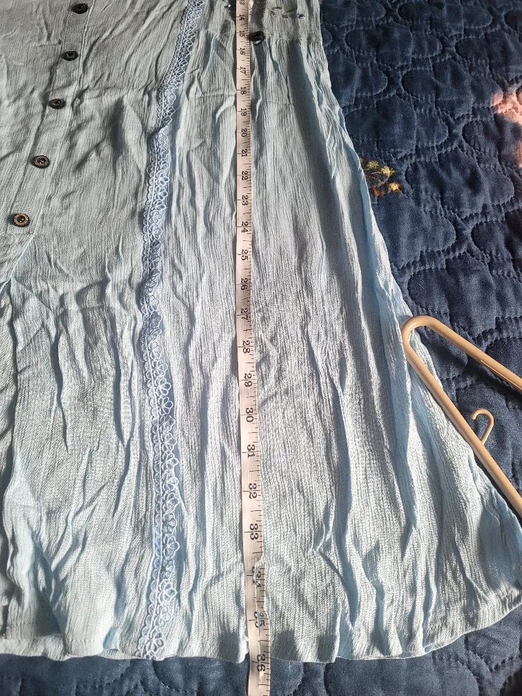 Light Blue Embroidered Dress - Size M image indicator(4)