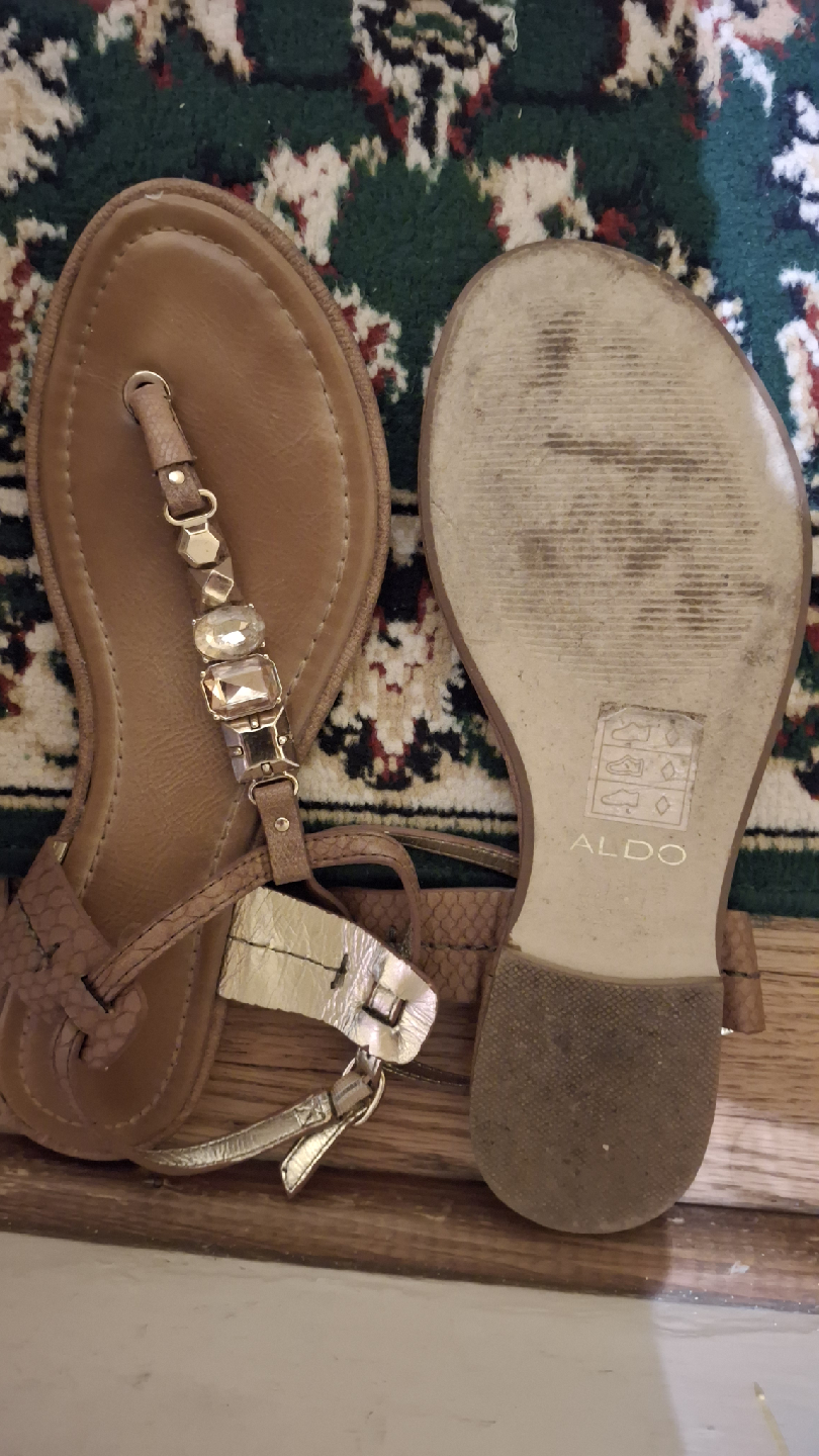 Aldo Brown & Gold Sandals - Size 8.5 - photo 2