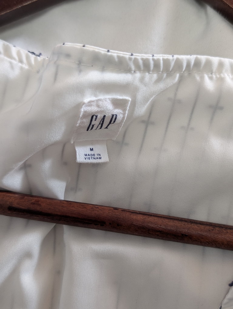 GAP White Patterned Dress - Size M - photo 4
