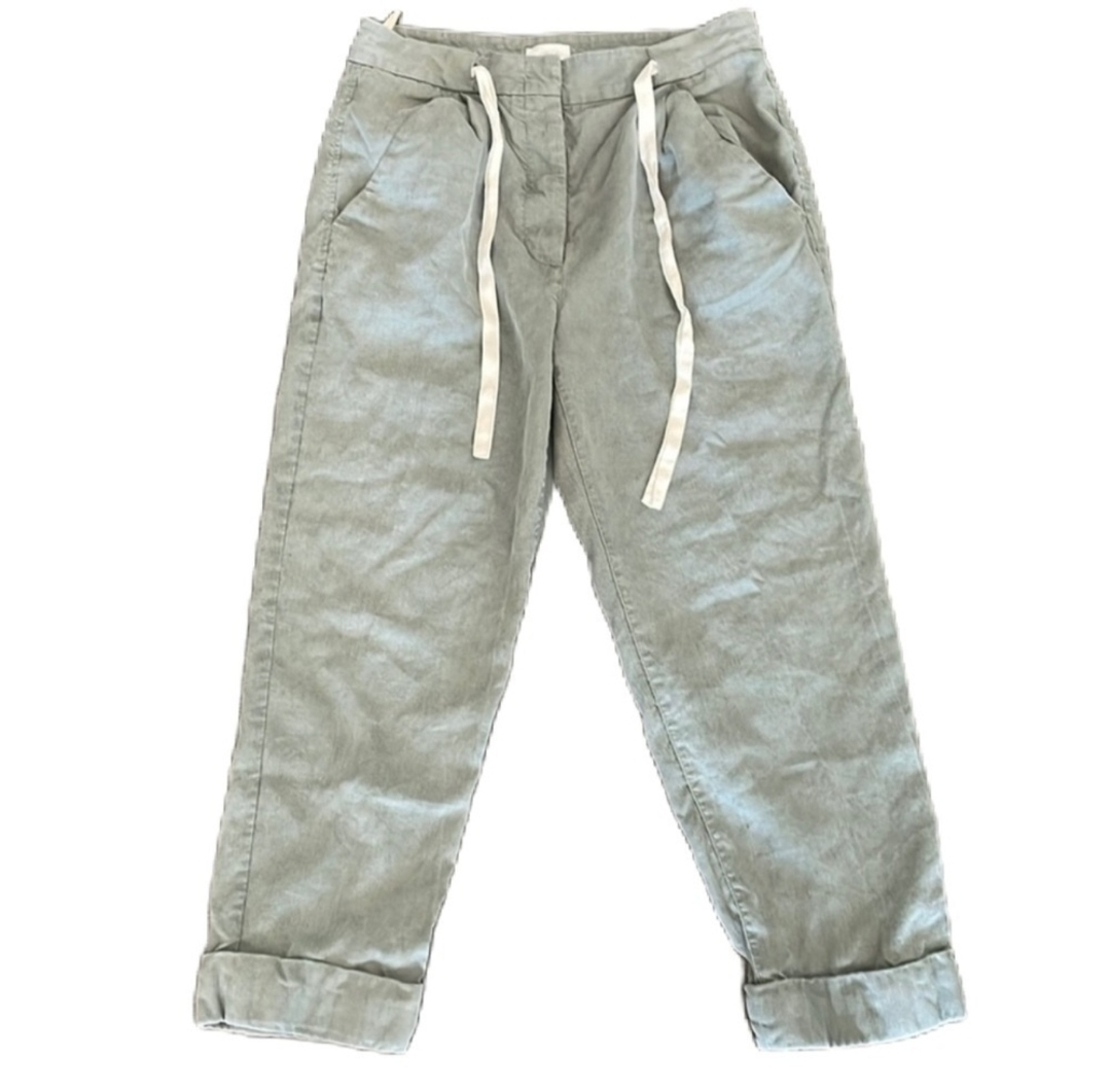 Aritzia Wifred Allant cropped pant in green Size 8 - photo 2