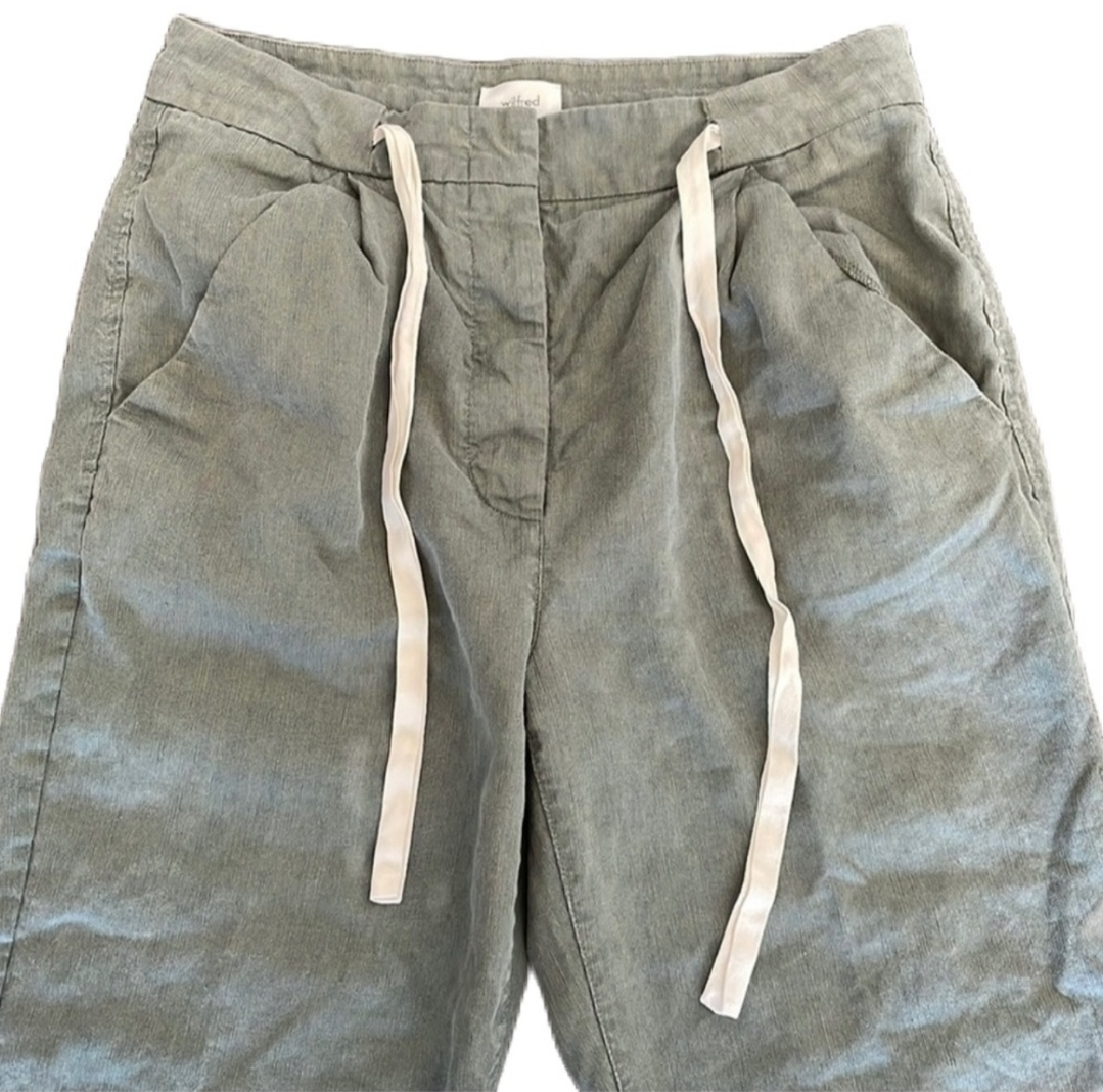 Aritzia Wifred Allant cropped pant in green Size 8 - photo 4