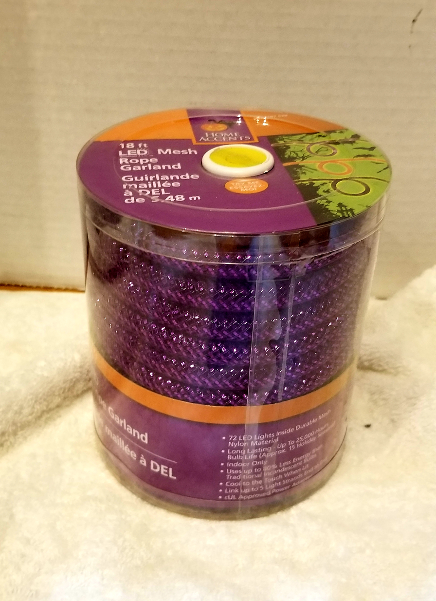 Home Accents 18 ft LED Mesh Rope Garland - Purple - photo 5