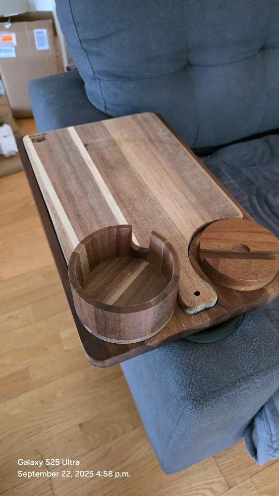 ZenStorage Couch Arm Table 4-in-1 Wood Sofa Tray image indicator(2)