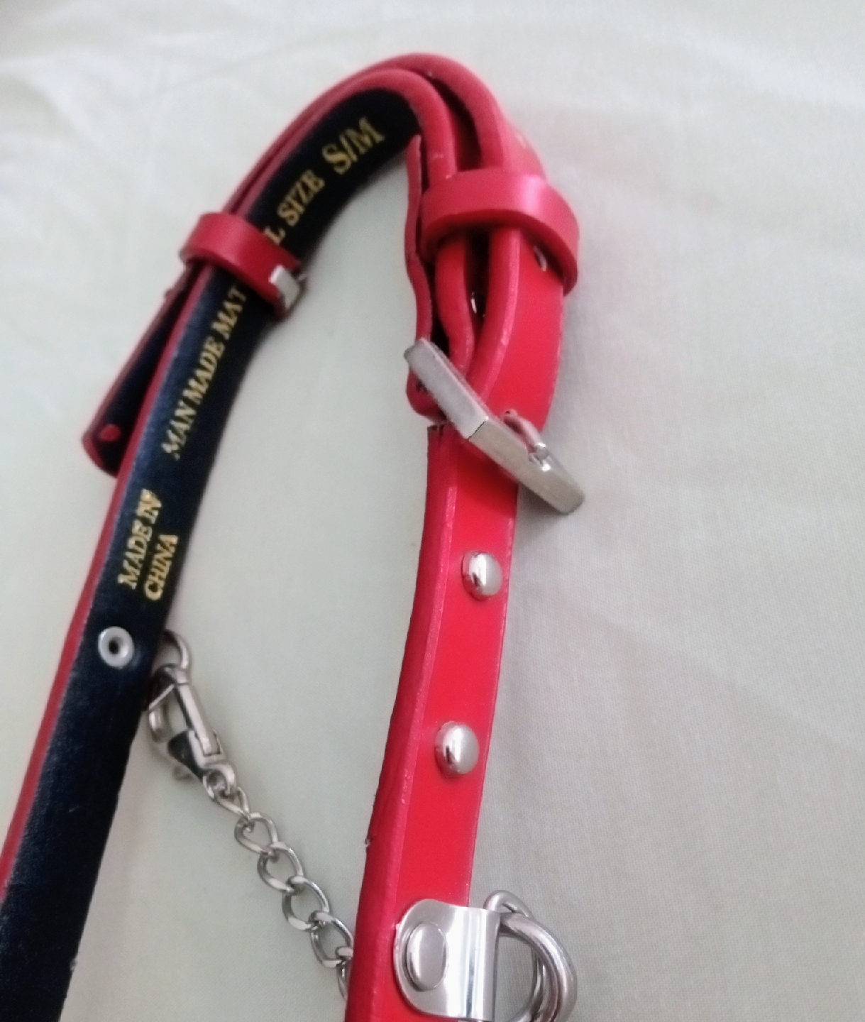 Y2K Red Chain Belt S/M